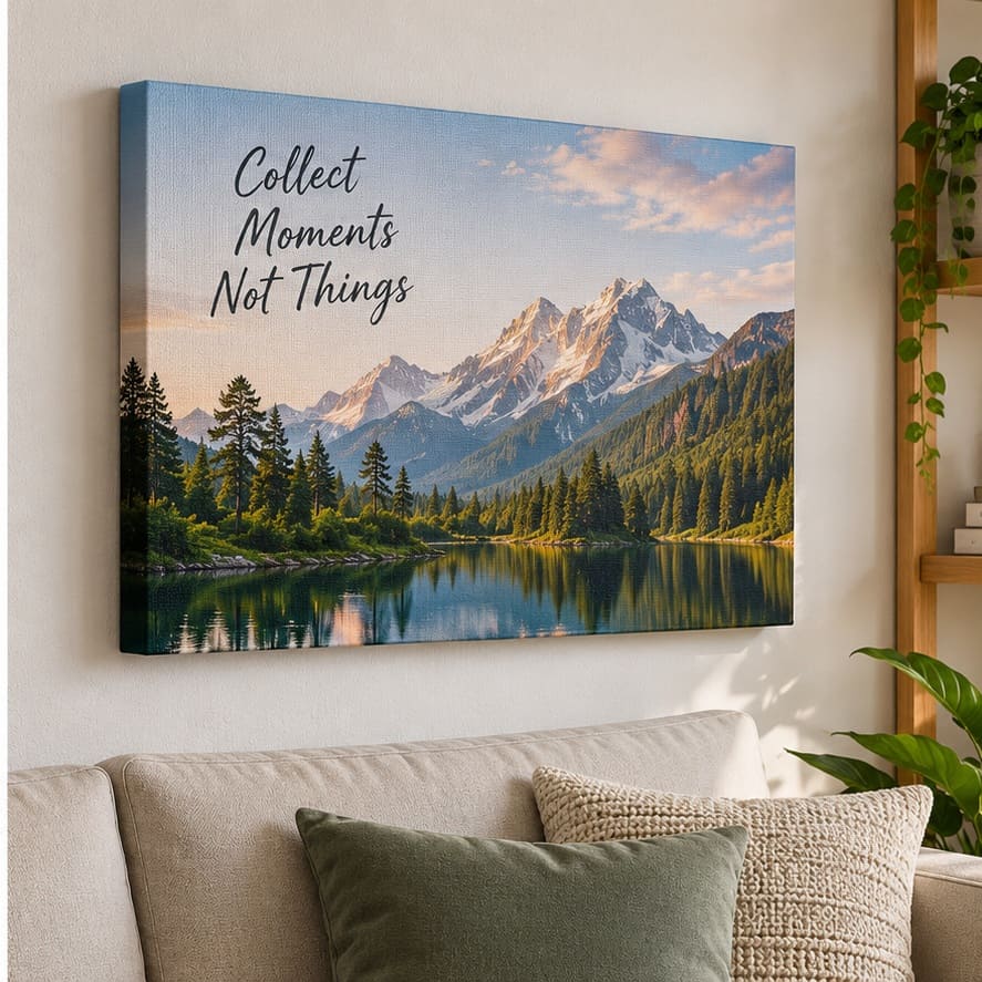 Canvas photo print used as premium wall decor