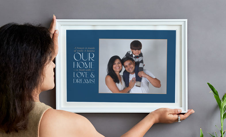 Premium framed photo print for living room wall decor