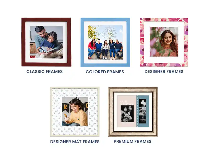 Choose from different photo frame styles