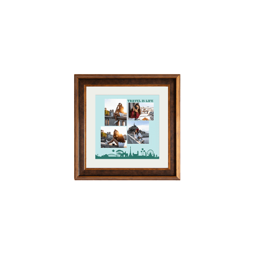 Premium Framed Print- Metallic brush