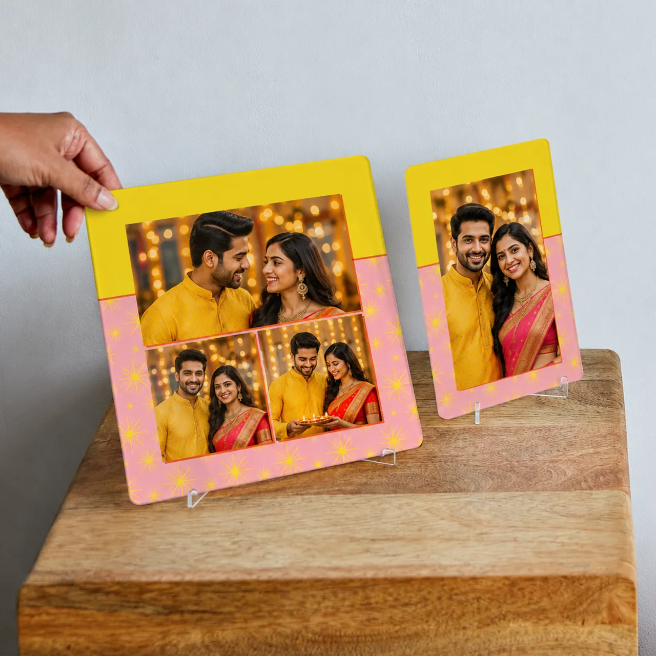 Acrylic photo print personalised with a festive photograph