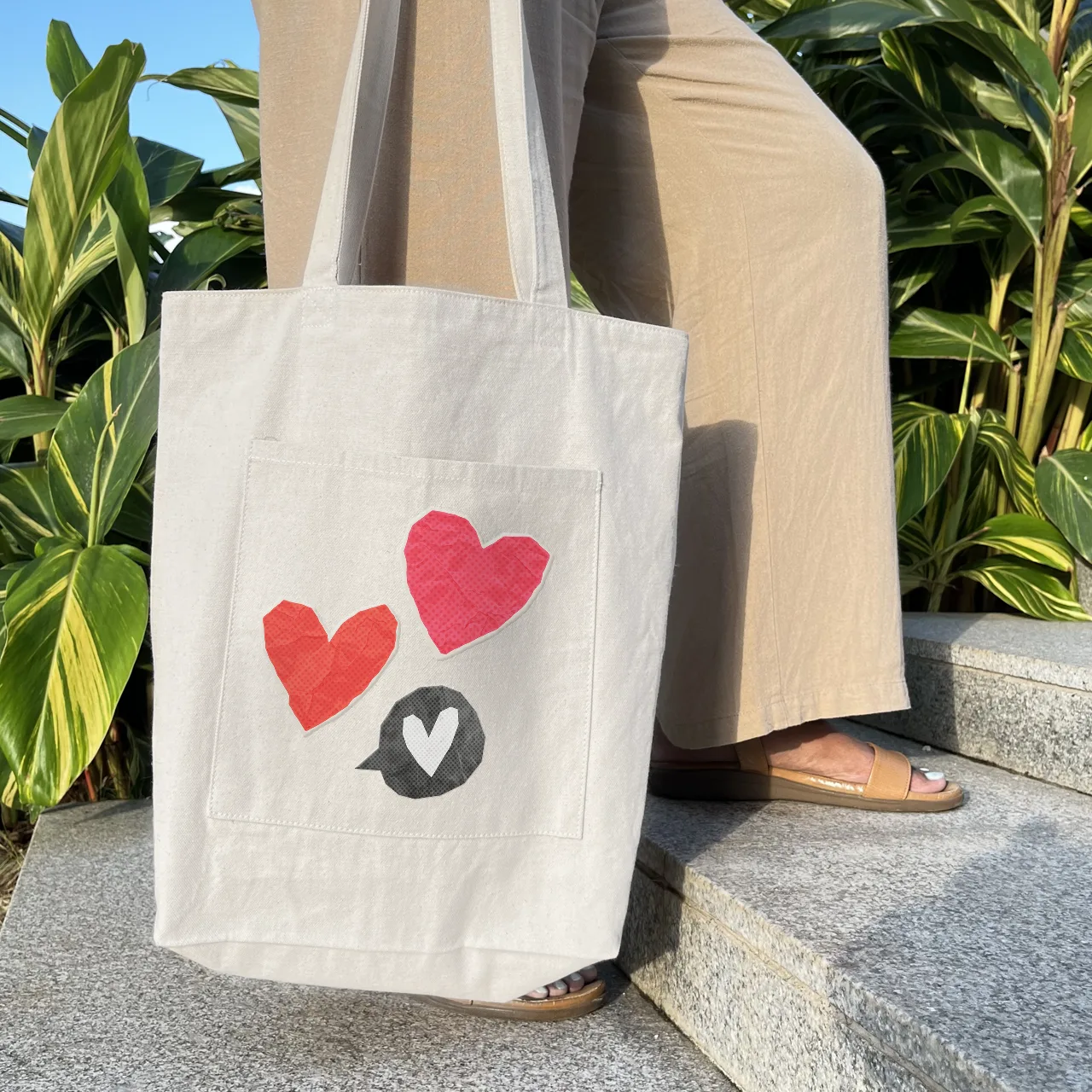 Designer tote bag personalised for festive gifting