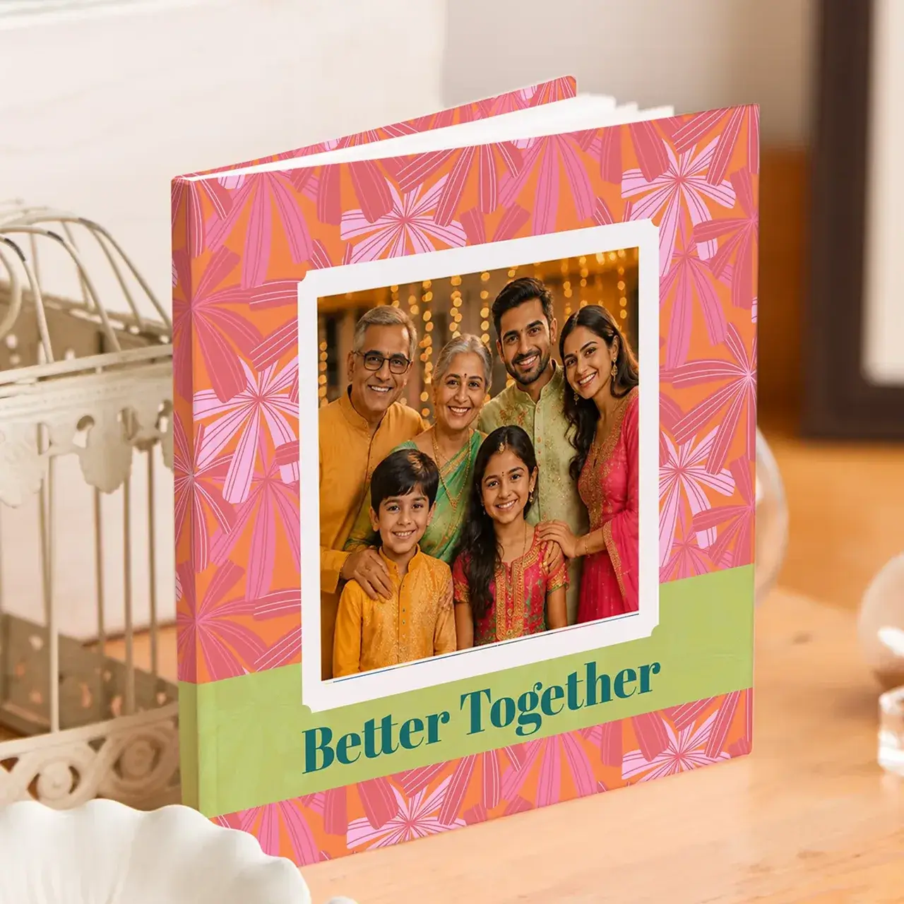 Personalised family photobook filled with festive memories