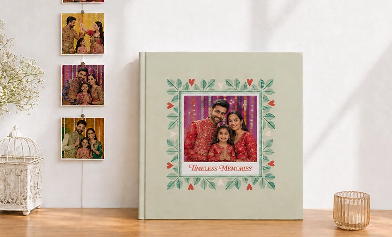 A photobook and photo prints preserving nine nights of festive memories