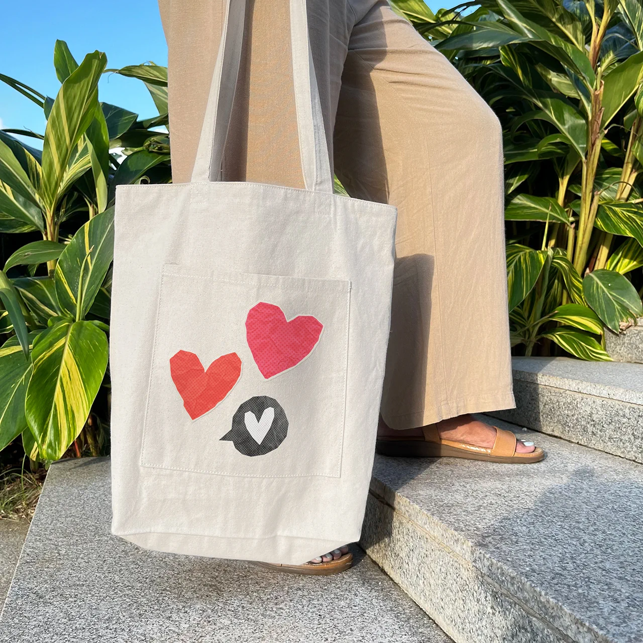 Personalised designer tote bag